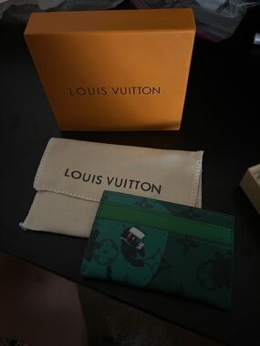 Louis Vuitton Green Monogram Slim Card Case